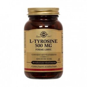 Solgar - L-Tyrosine 500mg - Forme libre - Complément alimentaire - 50 gélules végétales