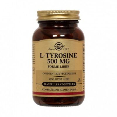 Solgar - L-Tyrosine 500mg - Forme libre - Complément alimentaire - 50 gélules végétales