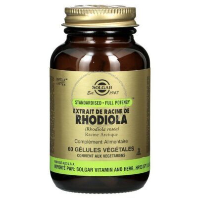 Solgar - Extrait de racide de Rhodiola - Complément alimentaire - 60 gélules végétales