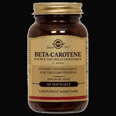 Solgar - Beta-carotene - Source naturelle océanique - Complément alimentaire - 60 softgels