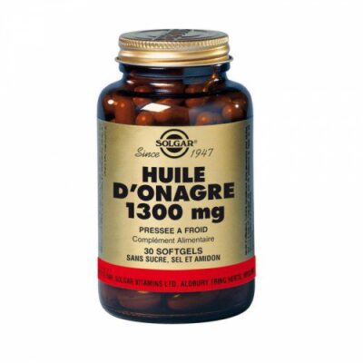 Solgar - Huile d'onagre 1300 mg - Préssée à froid - Complément alimentaire - 30 softgels