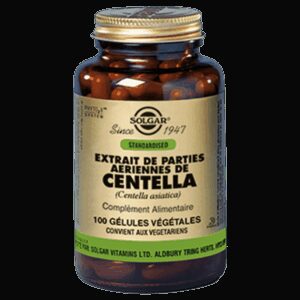 Solgar - Extrait de partie aeriennes de centella - Complément alimentaire - 100 gélules végétales
