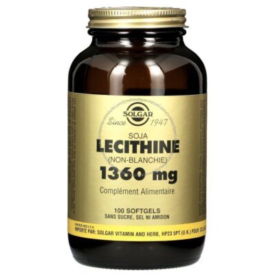 Solgar - Soja Lecithine 1360mg - Complément alimentaire - 100 softgels