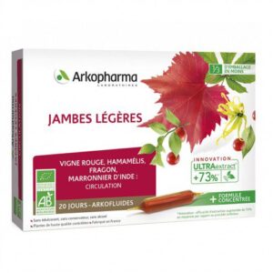 Arkofluide - Jambes légères BIO - 20 ampoules