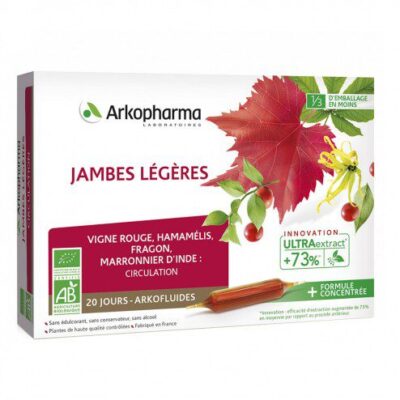 Arkofluide - Jambes légères BIO - 20 ampoules