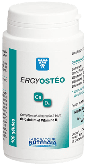 ERGYIOSTÉO - Complément alimentaire à base de Calcium et Vitamine D3 - 100 gélules