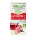 Herbesan BIO - Infusion naturellement aromatisée - Circulation - Saveur cassis-framboise - 20 sachets