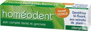 Homéodent - Soin complet dents et gencives - Format voyage - Goût chlorophylle - 25ml