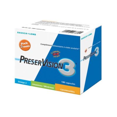 Preservision 3 - Oméga 3 / vitamines / minéraux - Caroténoïdes - 180 capsules