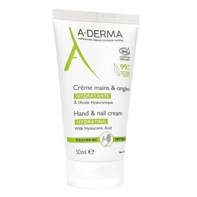 A derma - Peaux fragiles - Crème mains - Nourrit, répare et apaise - 50ml