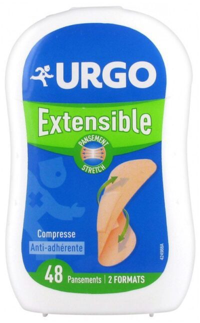 Urgo extensible - 48 pansements - 2 formats - Compresse anti-adhérente