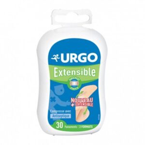 Urgo extensible 30 pansements Nouveau + extensible Compresse avec antiseptique