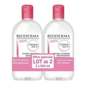 Créaline H2O TS - Solution micellaire démaquillante - Lot de 2x500ml