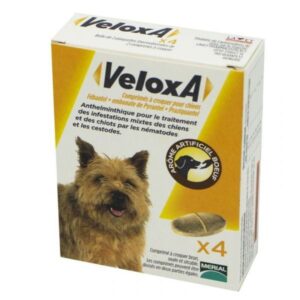 VELOXA - Comprimés à croquer pour chiens - Moins de 17,5kg - Boite de 4 comprimés