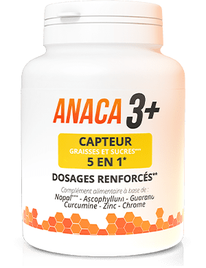 ANACA 3+ - Capteur Graisses et Sucres - 5 en 1 - 120 gélules