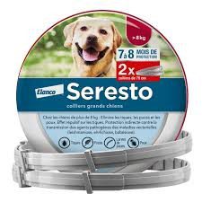 Seresto - Collier Grands Chiens - Plus de 8kg - 7 à 8 mois de protection