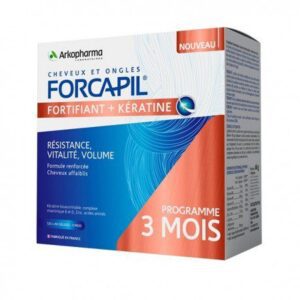 Forcapil - Fortifiant kératine + - Résistance, vitalité, volume - 120 + 60 gelules