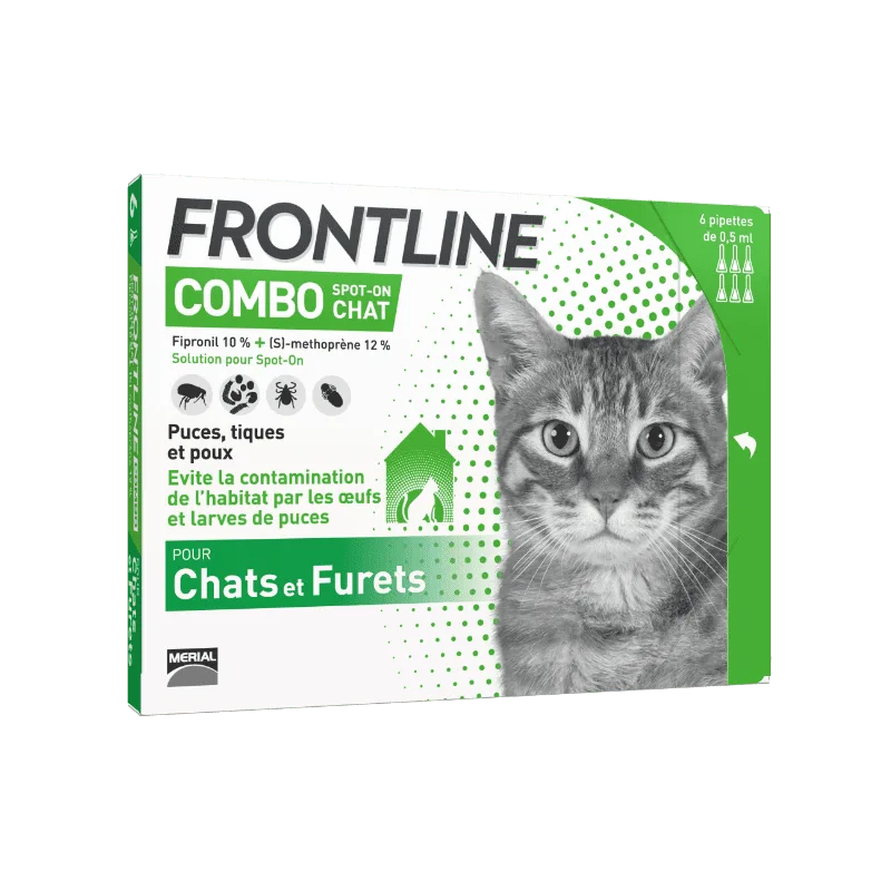 Frontline - Combo SPOT-ON CHAT - 6 pipettes de 0,5ml