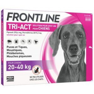Frontline - TRI-ACT pour Chiens - 3 pipettes de 4ml