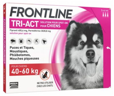 Frontline -TRI-ACT pour Chiens - 3 pipettes de 6ml