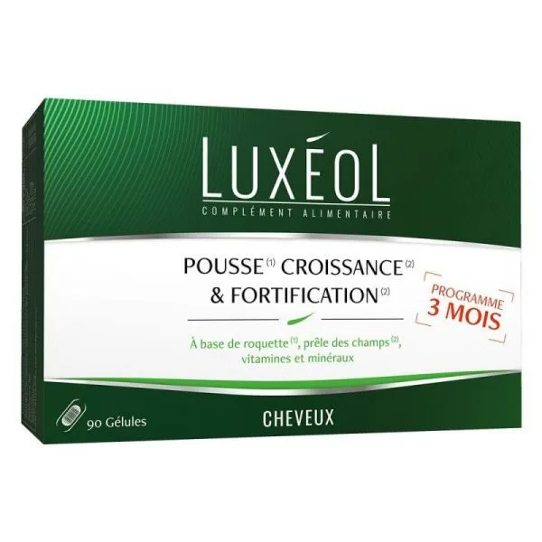 Luxéol - Pousse Croissance & Fortification - Programme 3 mois - 90 gélules