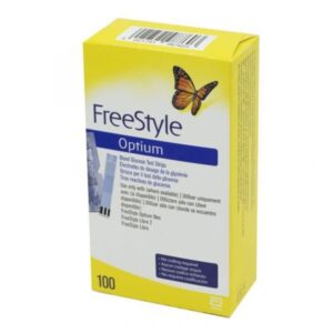 FREESTYLE Optium - Bandelettes Réactives de Dosage Glycémie - Bte/100 électrodes