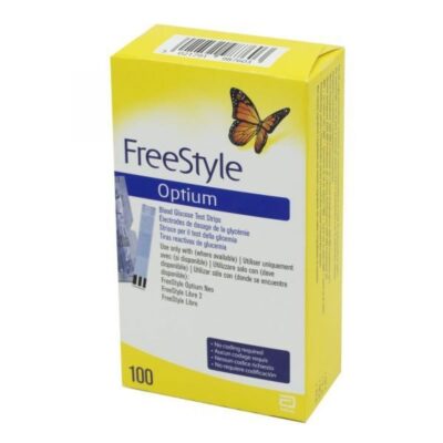 FREESTYLE Optium - Bandelettes Réactives de Dosage Glycémie - Bte/100 électrodes