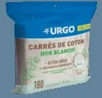 URGO - Carrés de Coton Non-Blanchi - 10cm x 8cm - Paquet de 180 carrés de coton