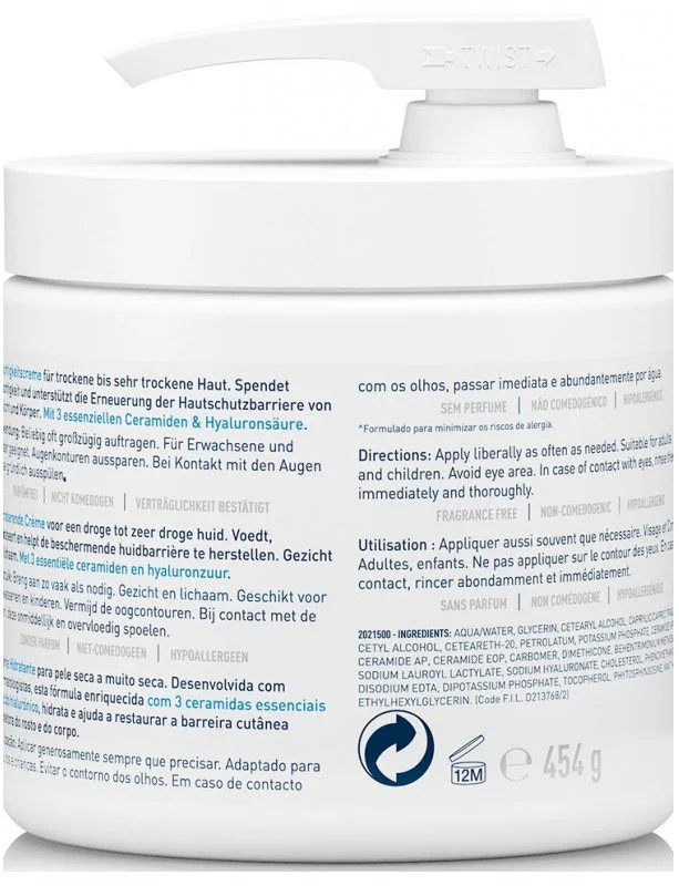 CeraVe - Baume Hydratant avec Pompe 454 g