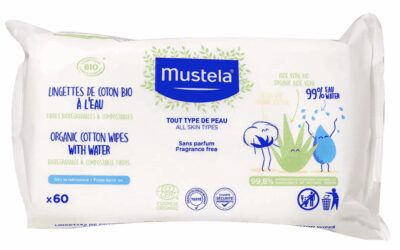 Lingettes de Coton BIO à l'Eau - 60 unités