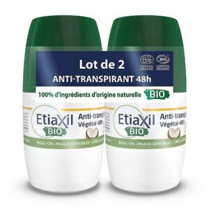 ETIAXIL - Anti-Transpirant 48H Végétal - Lot de 2 x 50ml
