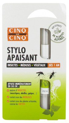 Cinq sur Cinq - Stylo apaisant (insectes, méduses, plantes) 2ml