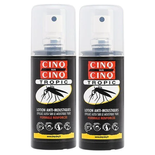 Cinq sur cinq - Tropic lotion anti-moustiques 75mlx2