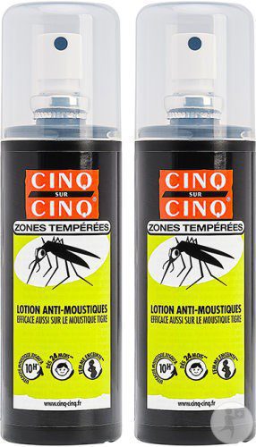 Cinq sur cinq - Lotion anti-moustiques zones tempérées 100mlx2