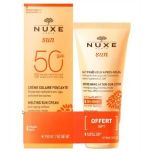 Nuxe - Sun crème solaire visage spf50 50ml + lait après soleil 50ml OFFERT