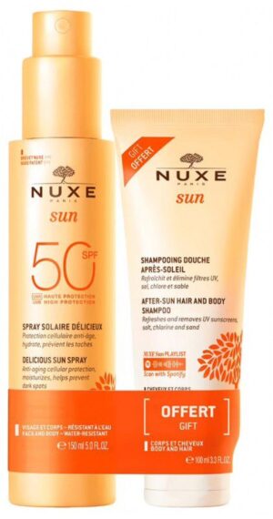 Nuxe - Sun spray solaire spf50 150ml + Shampoing offert 100ml