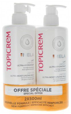 Topicrem - Lot de 2 lait unifiant MELA