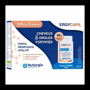 Nutergia - Ergycapil gélules cheveux/ongles 3 mois