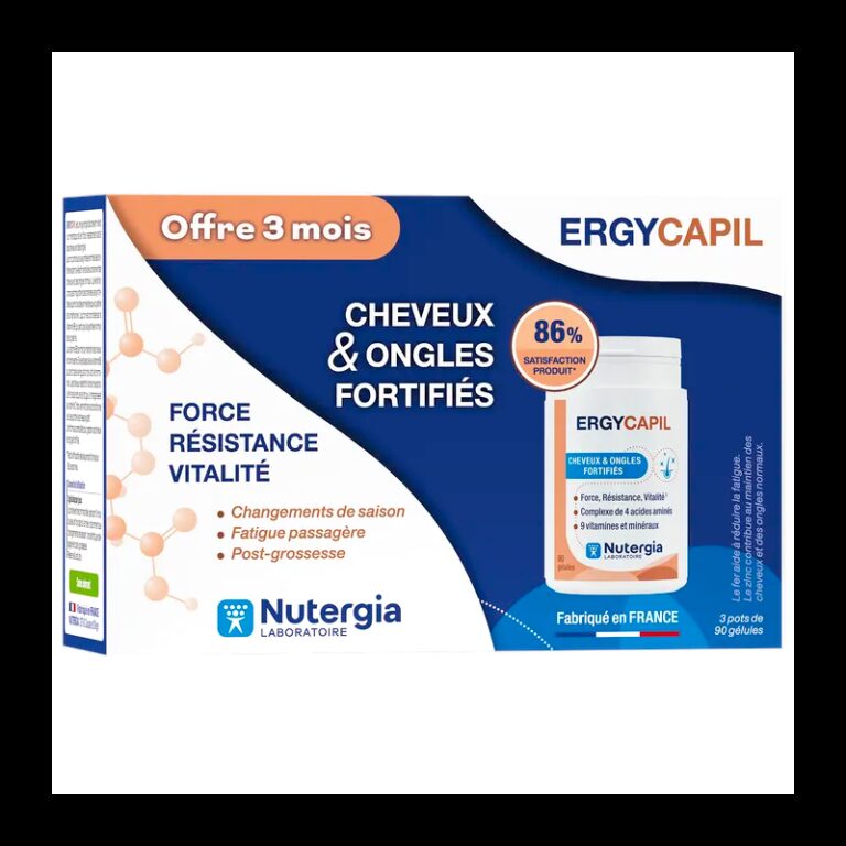 Nutergia - Ergycapil gélules cheveux/ongles 3 mois