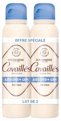 Rogé Cavailles - Lot de 2 spray déodorant absorb+ 48h