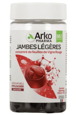Arkopharma Jambes Légères Vigne Rouge 60 Gummies