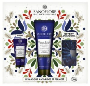 Sanoflore - Coffret masque anti-rides + crème anti-rides + chouchou en velours