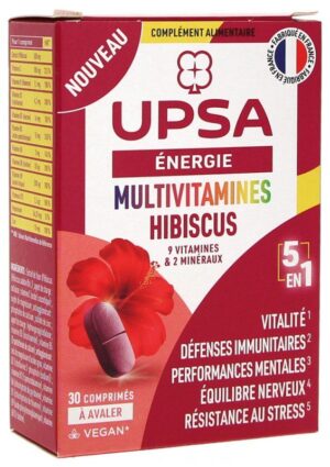 UPSA - Multivitamines énergie hibiscus 30 comprimés