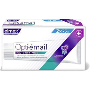 Elmex - Opti-émail dentifrice haute résistance lot de 2x75ml