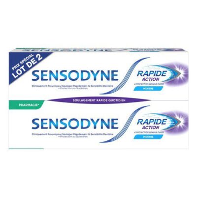 Sensodyne -Dentifrice rapide action gout menthe lot de 2x75ml