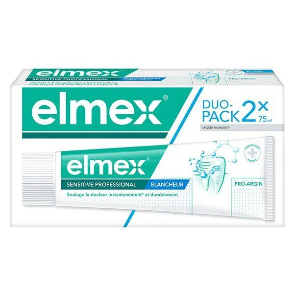 Elmex - Dentifrice sensibilité & blancheur lot de 2x75ml