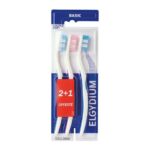 Elgydium - Brosse à dents basic souple lot de 3