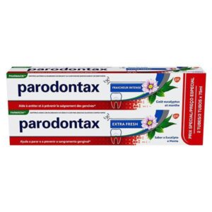 Parodontax - Dentifrice fraicheur intense gout eucalyptus et menthe lot de 2x75ml