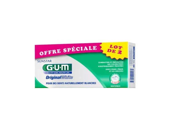 Gum - OriginalWhite dentifrice blancheur lot de 2x75ml
