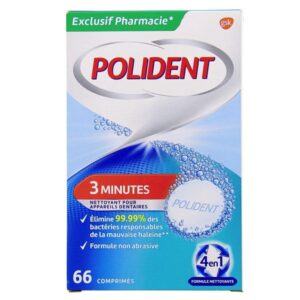 Polident - Nettoyant pour appareils dentaires 66 comprimés